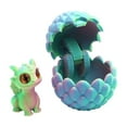 thumbnail image 2 of 3D Printed Dragon Egg Mystery Set Articulated Flexible Dragon Action Figure Toy Stress Relief Decompression Ornament for Study Room Office Desk Turquoise, 2 of 4