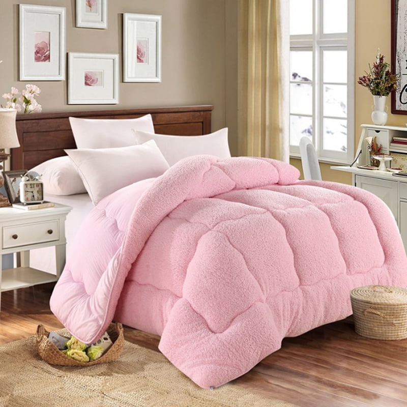 Fleece Blankets Winter for Home Bedroom,White,150x200cm Luomp Thicken Lamb Cashmere Blanket,Soft Fluffy Warm Bed Quilt