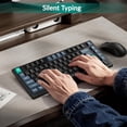 thumbnail image 2 of B31 Wireless Silent Keyboard, 75% Layout Quiet Typing Custom Programmable, 2.4 GHz/Bluetooth/Wired Ergonomic Support Compatible for Mac Windows Linux - Deep Black, 2 of 4