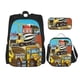 thumbnail image 1 of Balery Different Construction Site Vehicles Mochila escolar 3 en 1 para niños: mochila resistente con lonchera térmica y estuche para lápices. Mochila escolar para niños y niñas., 1 of 7
