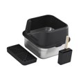 thumbnail image 2 of Caja de arena para gatos Contenedor de arena para gatos Bandeja de arena para mascotas antisalpicaduras de lado alto negro, 2 of 8