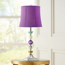 360 Lighting Bijoux Modern Table Lamp 25 1/2" High Multi Colored Stacked Gem Purple Shade for Bedroom Living Room Bedside Nightstand Office Family