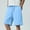 Blue, variant on COSFO Casual Mens Workout Shorts Solid Elastic Waist Shorts Loose with Pockets Mens Shorts