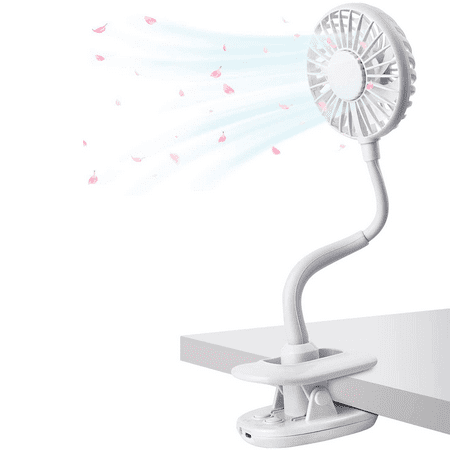 

Clip Fan Rechargeable Battery Operated Clip on Mini Desk Fan for Baby Strollers Home Office Dorm