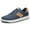 Navy Blue, variant on BNRSHOE Men's Fashion Skate Sneakers Comfortable Lace-up Casual Shoes Black