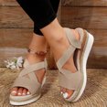 thumbnail image 5 of Mepaouo Espadrille Dressy Wedge Sandals Womens Elastic Strap Dressy Platform Slip on Heels Size 7.5, 5 of 8