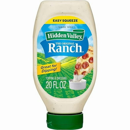 Hidden Valley Easy Squeeze Original Ranch Salad Dressing and Topping, 20 Ounce Bottle (Package May Vary)