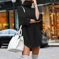 thumbnail image 2 of IROINNID Womens Sweater Turtleneck Pullover Sweater Solid Color Leisure Mid-Length Long Sleeve Sweatshirts Tops Sweater, 2 of 6