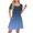 Blue, variant on Summer Dresses for Women 2025, Fashion Women's Printing Sexy Square Neck Short Sleeve Pockets Dresses Casual Comfortable All Occasio(Blue,S)