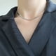 thumbnail image 3 of Cadena de plata de alta calidad fabricada en acero inoxidable • Cadena de eslabones cubanos • Cadena de eslabones • Joyería para hombre hecha a mano, 3 of 4