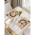 thumbnail image 5 of Brown Cute Cat Placemats Set of 6, Modern Art Placemats for Dining Table, Place Mats for Kitchen Tabletop, Waterproof Wipeable Dining Table Mats Set, 5 of 9