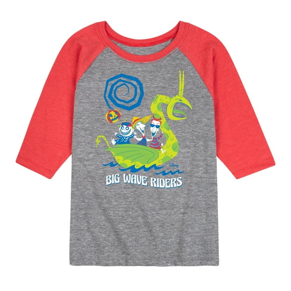 The Nightmare Before Christmas - Big Wave Riders - Toddler And Youth Raglan Graphic T-Shirt