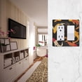 thumbnail image 5 of Yayeee Rocker Switch Wall Plate 2-Gang 4.7"x4.6" Home Decorative Outlet Cover, Black Fish Pattern, 5 of 6