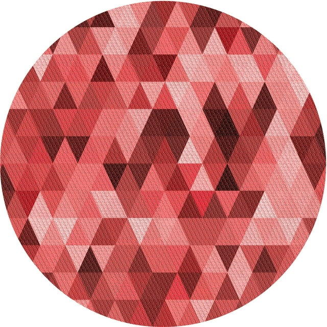 Ahgly Company Tapis d'Intérieur Lavable en Machine Carré Rouge, 3 Pieds Carré