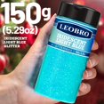 thumbnail image 2 of Leobro Brillo Azul 150 G/5.29 Oz Brillo Extra Fino Brillo De Resina En Polvo Brillo Artesanal Para Resina Brillo Flores Uñas Cuerpo Decoración De Fiesta Fiesta Iridiscente Brillo Azul Claro, 2 of 5