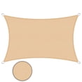thumbnail image 3 of Auvent Incluant des Cordes de Fixation, Imperméable, Protection UV 98 %, Écran de Confidentialité pour Balcon, Piscine, Jardin, Beige, 3 of 8