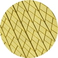 thumbnail image 1 of Ahgly Company Machine Washable Indoor Round Transitional Bold Yellow Area Rugs, 6' Round, 1 of 7