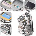 thumbnail image 4 of Cow and Spot White Pattern Cute School Backpack Bag with Padded Back and Adjustable Shoulder Straps 16.9 X 12.6 X 5.9 Inches, 4 of 5