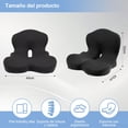 thumbnail image 3 of Coj&iacute;n de Espalda y de Silla Combinado, Cojin para Coxis y Soporte Lumbar de Espuma Memoria, Almohada Lumbar Kit Ergon&oacute;mica, Aliviar La Ci&aacute;tica, con Funda Lavable, para, 3 of 9