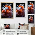 thumbnail image 4 of Designart "Tangerine Clownfish Depiction" Coastal Coral Under Water Wall Art Living Room, 4 of 7