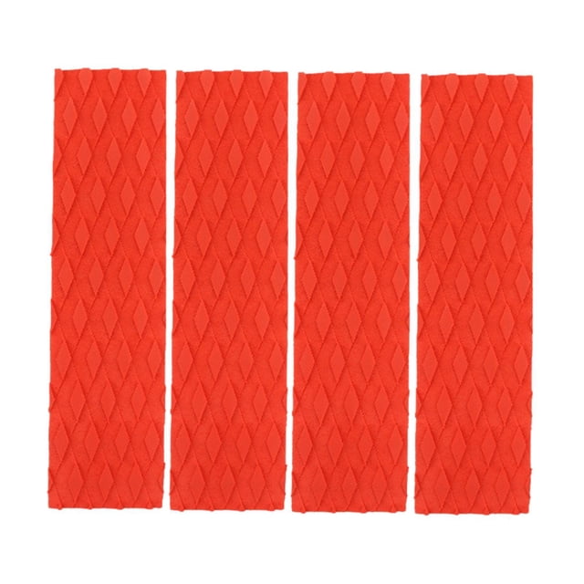 jinwen 4Pcs Surfboard Traction Pads Deck Grip Mat for RV Canoe Stand up Paddleboard Red