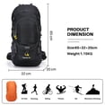 thumbnail image 2 of CJC Outdoor Backpack Waterproof Lightweight Travel Rucksack 60L High Capacity for Men&Women with Rain Cover for Camping Trekking Hiking Outdoor Sports, 2 of 8