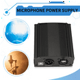 thumbnail image 5 of 1-Channel 48V Phantom Power Supply with XLR 3 Pin Microphone Cable for Condenser Microphone Music Recording Equipment, 5 of 10