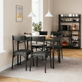 thumbnail image 2 of Ourlova 5-Piece Set for Home Kitchen Breakfast Nookwith 4 Upholstered ChairsDining Table for 4Black, 2 of 7