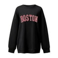 thumbnail image 4 of FINALGANG Women Elegant Sweatshirts Letter Print Long Sleeve O-Neck Oversized Outdoor Top Casual Pullover Leisure Breathable Daily Wear, 4 of 5