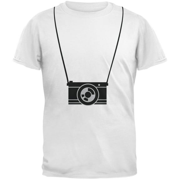 Hanging Camera White Adult T-Shirt - Small