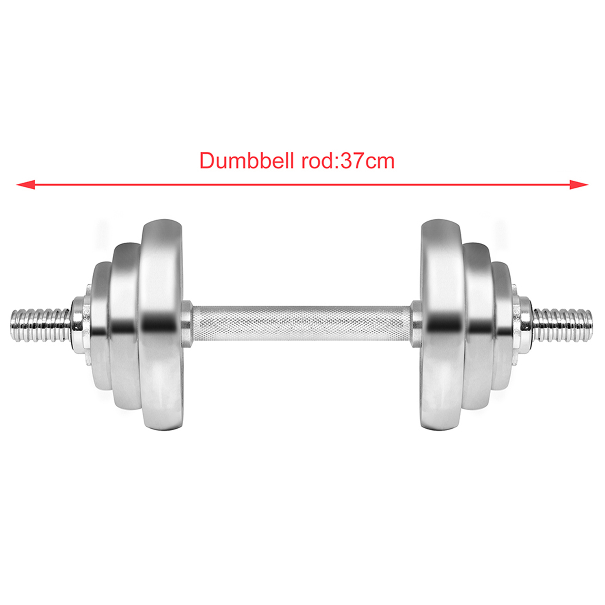 SAYFUT 66LB Dumbbell Weight Set Detachable Fitness Dumbbells Barbells Adjustable for Gym Household Exercise, Silver - image 5 of 6