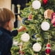 thumbnail image 5 of Uuiauoio 2pcs Flocked Christmas Ornament Set , Hanging Decor for Tree Display, Holiday Home Accent,Shatterproof Balls Ornaments for Xmas Tree Decorations, 5 of 6