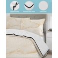 thumbnail image 4 of Quilts Twin-XL Size Bedding Set, Marble Beige Lightweight Quilted Comforter, Modern Abstract Ink Painting Luxury Soft Reversible Bedspread Coverlet with Pillow Covers for All Season, 68" x 98", 4 of 7