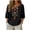 Black plus size embroidered tops for women a1, variant on Women Plus Size Fall Winter V Neck 3/4 Sleeve Tops Embroidered Boho Casual Pullover Blouses Loose Tunic Tee Shirts Embroidery Summer Vacation Clothes, Khaki L