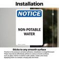 thumbnail image 3 of (2 Pack) Non-Potable Water OSHA Notice Sign 18 Inch X 24 Inch Vinyl Label Decal Sticker Weather Resistant, UV Protected for Workplace, Business, and Construction Site, Made in the USA, 3 of 7