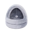 thumbnail image 4 of Cama para Gatos Cueva, Nido para Gatos semicerrado, Interior Otoño Invierno Acogedora Cama para Gatos autocalentable Casa para Perros, Cachorros y , gris grande, 4 of 8