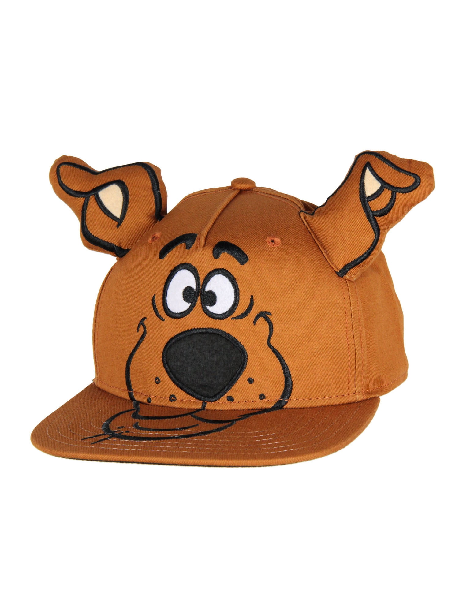 Scooby Doo Embroidered Character Face Adult Adjustable Snapback Hat Cap With 3D Ears
