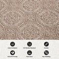 thumbnail image 6 of World Rug Gallery Transitional Floral Circles Textured Flat Weave Indoor/Outdoor Area Rug - BROWN 7'10"X10', 6 of 9
