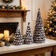 thumbnail image 6 of Wodellrrea Pine Cone Christmas Tree Set, 3 Piece Tabletop Holiday Decoration, Snow Dusted Wooden Tree Centerpieces for Indoor Mantel, Shelf, Dining Table and Rustic Winter Home Decor, 6 of 7