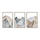 thumbnail image 3 of Arte de pared de metal Macarena 3 piezas dibujo lineal minimalista decoración de hogar 30 cm x 40 cm, 3 of 8