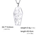 thumbnail image 7 of EUEAVAN Silver Bat Moon Pendant Necklace Stainless Steel Jewelry Halloween Gift, 7 of 7