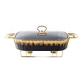 thumbnail image 4 of veasfak Plateau de Buffet avec Support Plateau à Casserole pour Mariage Anniversaire Réception Noir, 4 of 9