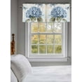 thumbnail image 3 of Blue Hydrangea Retro Curtain Valances for Windows, VintageBotanical Floral Blossom Kitchen Valance Window Treatment, Light Filtering Block Curtains for Bathroom/Bedroom/Living Room 42'' x 12'', 3 of 9