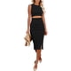 thumbnail image 3 of Vestido de verano para mujer, vestido con abertura, elegante, sin mangas., 3 of 6