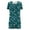 Dark Green A, variant on Bxsruta Pajamas Set for Women, Women's Printed Round Neck Short Sleeve Top and Shorts Lounge Set, Soft Polyester Home Wear, Casual Daily Pajama Outfit