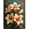 thumbnail image 1 of Qisvanset 12x16 Inch Lily Floral Bible Verse Canvas Wall Art, William Morris Style Trendy Faith Home Wall Art, 1 of 8