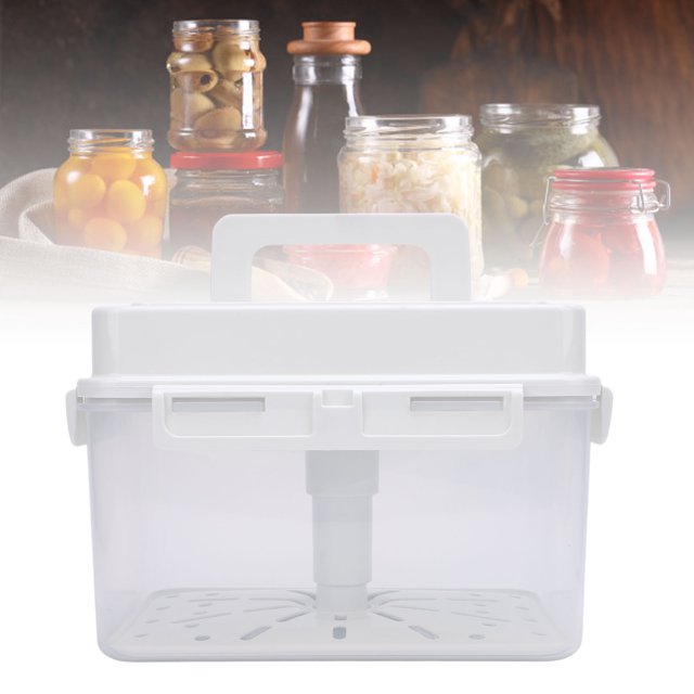 Fermenting Jar Sauerkraut Container Kimchi Sauerkraut Fermentation and Storage Container Large Capacity Rectangular Pickle Kimchi Container for Kimchi, Sauerkraut