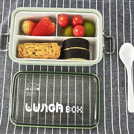 

CTEEGC Clearance Lunch Box Kids Bento Box Adult Lunch Box Lunch Containers For Adults/Kids/Toddler 800ML-3 Compartment Bento Lunch Box Built-In Reusable Spoon & BPA-Free Family Gifts