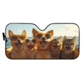 thumbnail image 2 of Uorisanigo Car Sunshade Foldable Funny Dog Cat Animal Driving Washable Automotive Windshield Sunshades Reflective Sun Visor Easy to Install Interior Protector Vehicle Cooler for Cars, SUVs, Trucks, 2 of 7