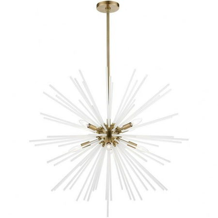 

8 Light Large Foyer Chandelier in Sparkling Style-38 inches Tall and 34 inches Wide-Antique Brass Finish Bailey Street Home 218-Bel-4829305